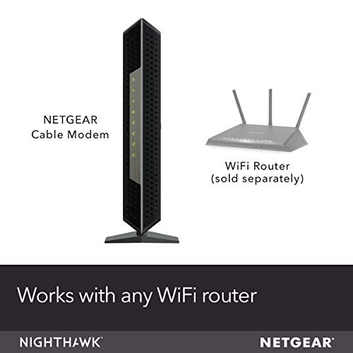 NETGEAR Cable Modem CM1000 - Compatible with All Cable Providers Including Xfinity by Comcast, Spectrum, Cox | for Cable Plans Up to 1 Gigabit | DOCSIS 3.1, Black (CM1000-1AZNAS)