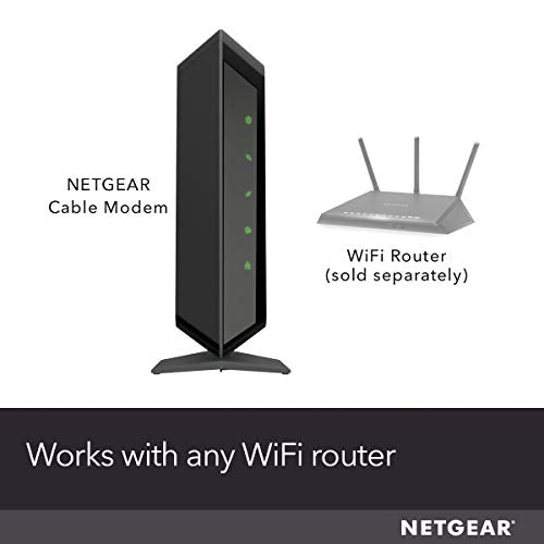 NETGEAR Cable Modem CM1000 - Compatible with All Cable Providers Including Xfinity by Comcast, Spectrum, Cox | for Cable Plans Up to 1 Gigabit | DOCSIS 3.1, Black (CM1000-1AZNAS)