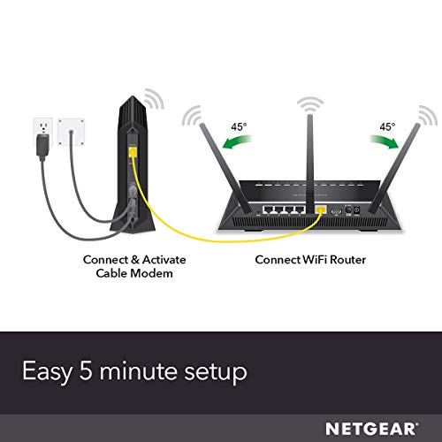 NETGEAR Cable Modem CM1000 - Compatible with All Cable Providers Including Xfinity by Comcast, Spectrum, Cox | for Cable Plans Up to 1 Gigabit | DOCSIS 3.1, Black (CM1000-1AZNAS)